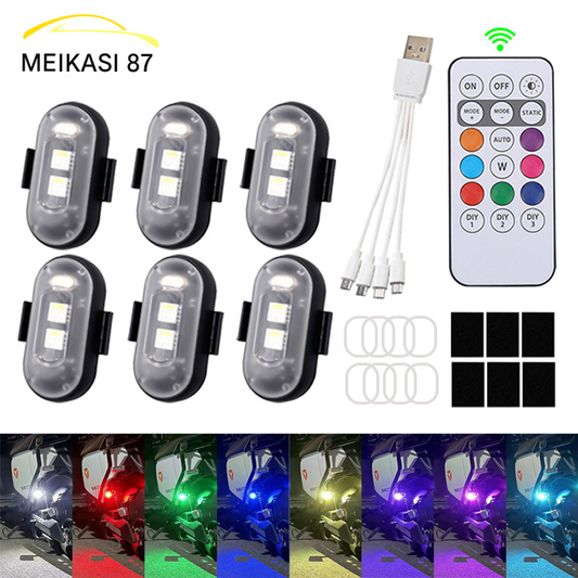 Wireless remote control airplane light with multiple modes and seven colors LED