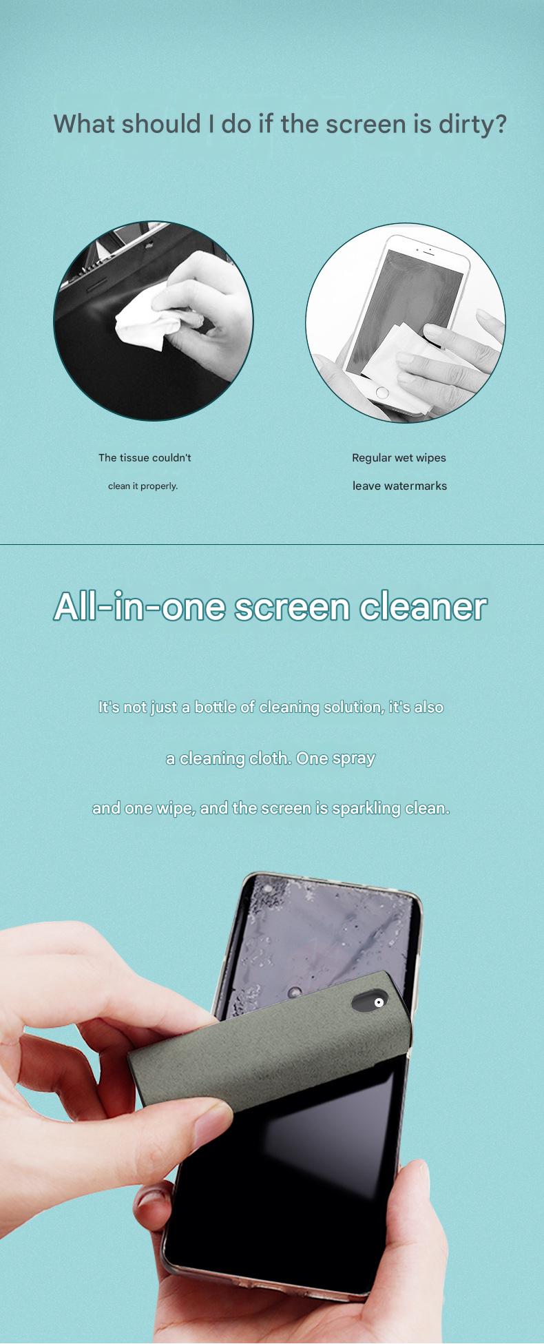 Mobile phone screen cleaner, digital tablet computer screen cleaner, car center console screen ultra-fine cleaning wipe