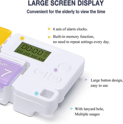 7-Day Pill Organizer with Alarm Reminder
