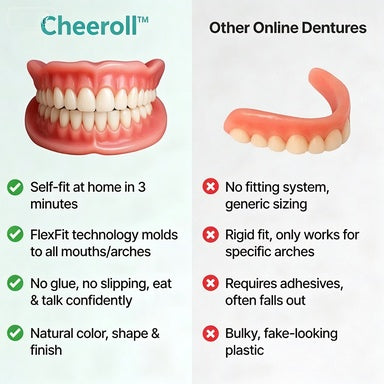 Cheeroll®Custom-Fit Dentures ⏰ ENDS TODAY • 70% OFF | Smile with Confidence