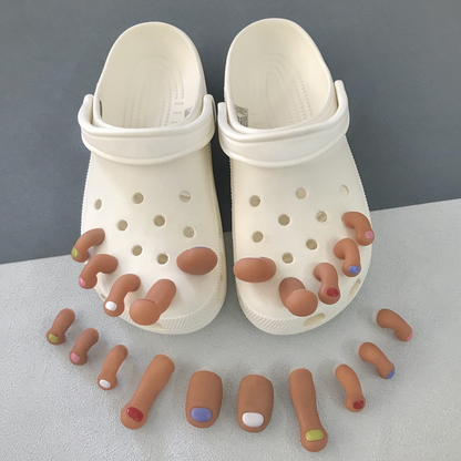 Crocs with 3D toe design and fun details