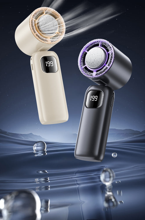 Foldable Handheld Cooling Fan — Semiconductor Ice-Cooling, Rechargeable, Silent Operation, Powerful Airflow — Ideal for Students