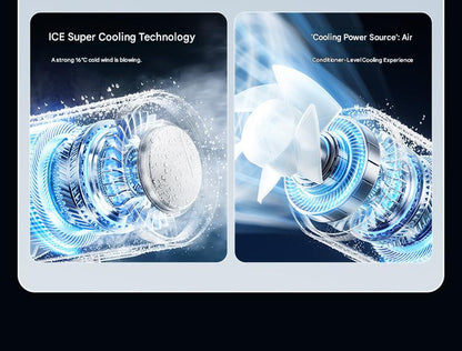 Foldable Handheld Cooling Fan — Semiconductor Ice-Cooling, Rechargeable, Silent Operation, Powerful Airflow — Ideal for Students