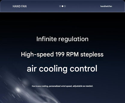 Foldable Handheld Cooling Fan — Semiconductor Ice-Cooling, Rechargeable, Silent Operation, Powerful Airflow — Ideal for Students