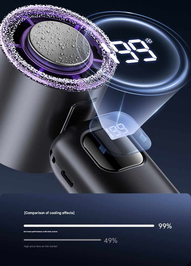 Foldable Handheld Cooling Fan — Semiconductor Ice-Cooling, Rechargeable, Silent Operation, Powerful Airflow — Ideal for Students