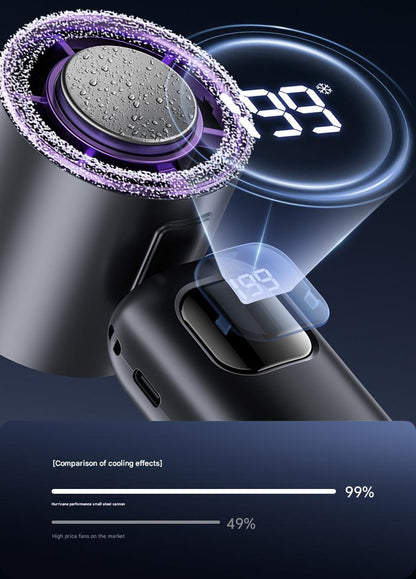 Foldable Handheld Cooling Fan — Semiconductor Ice-Cooling, Rechargeable, Silent Operation, Powerful Airflow — Ideal for Students