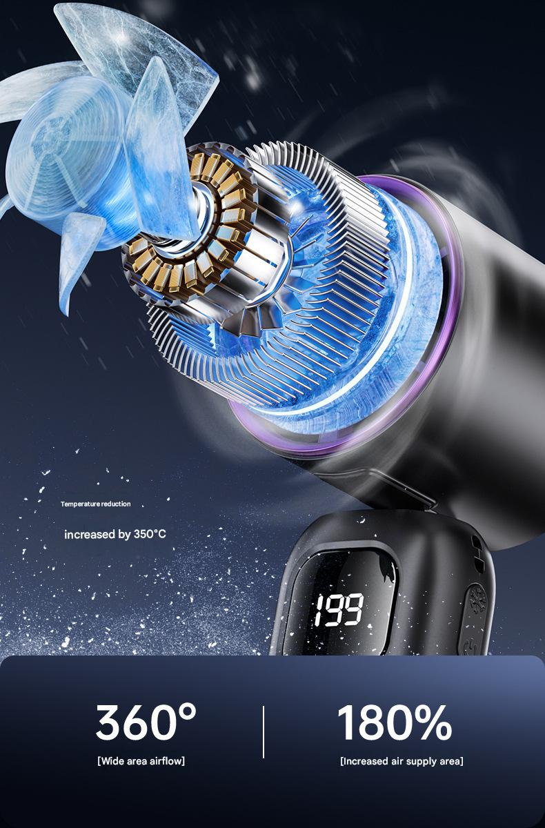 Foldable Handheld Cooling Fan — Semiconductor Ice-Cooling, Rechargeable, Silent Operation, Powerful Airflow — Ideal for Students